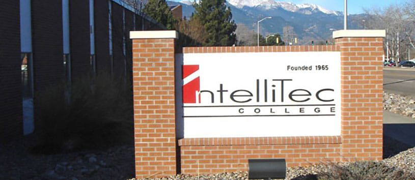 IntelliTec College Colorado Springs sign in front of school